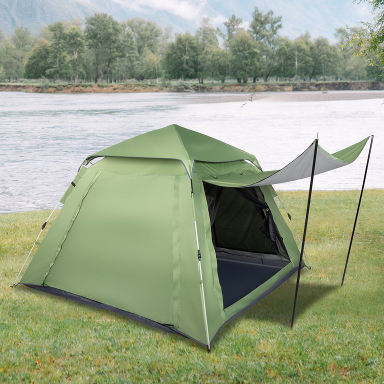 All Weather Outdoors 4 Person Waterproof Family Camping Tent