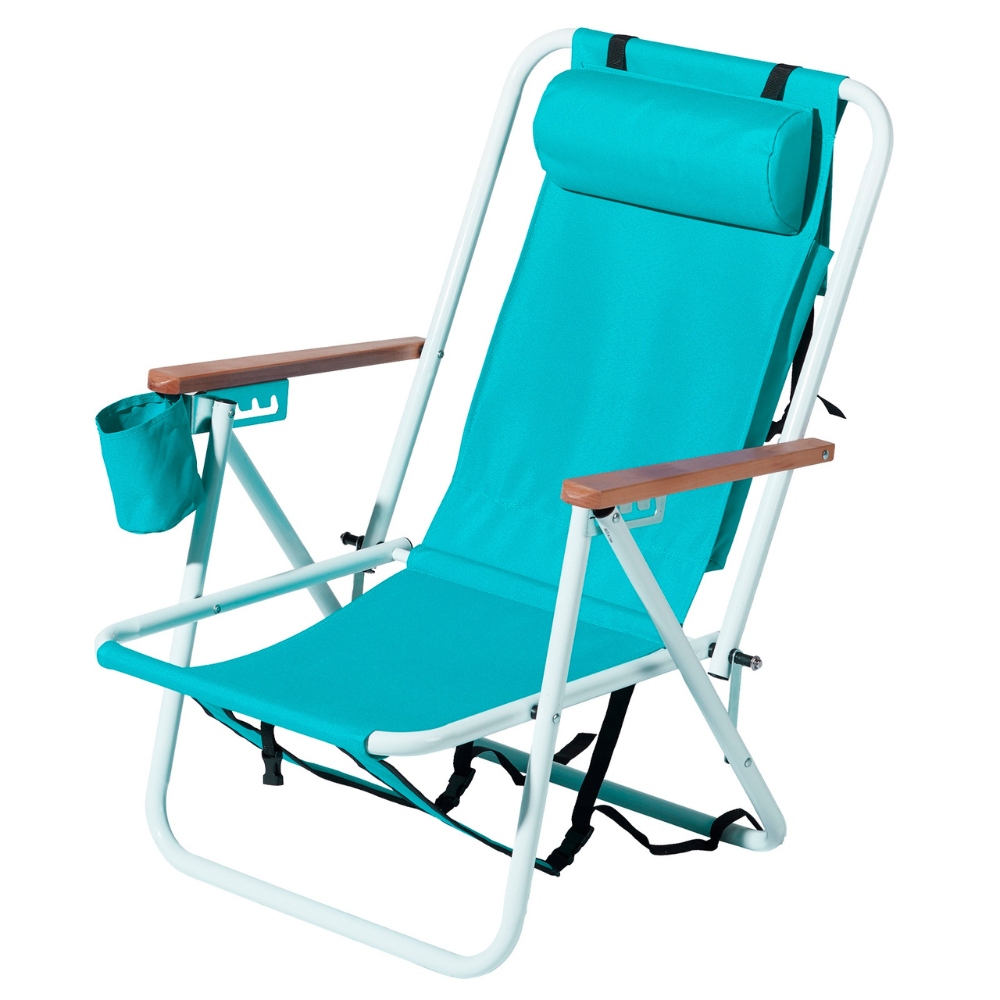 Deluxe Lightweight Foldable Reclining Portable Beach Lounge Chair