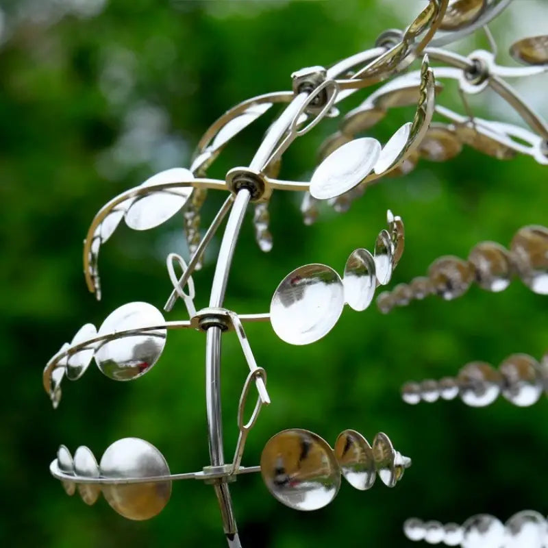 3D Metal Windmill Kinetic Wind Garden Sculpture