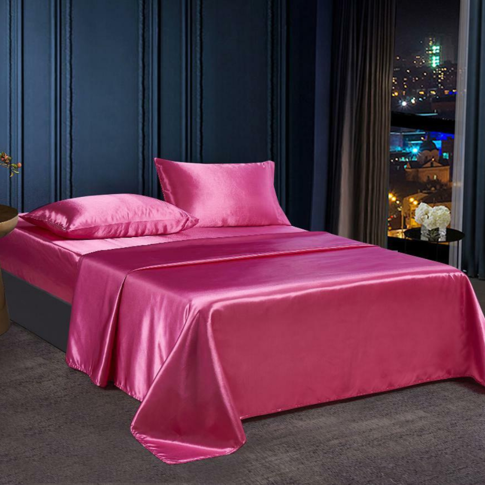 Premium Silky Feel Cooling Luxury Satin Bed Sheets Set