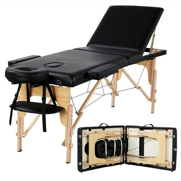 Professional 84" L 3 Fold Portable Adjustable Massage Table Bed