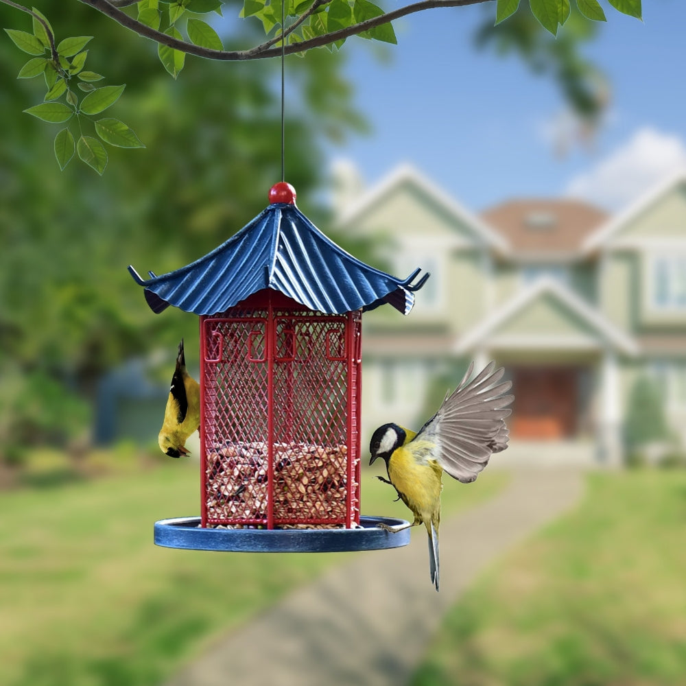 Decorative Metal Squirrel Proof Bird Feeder Station