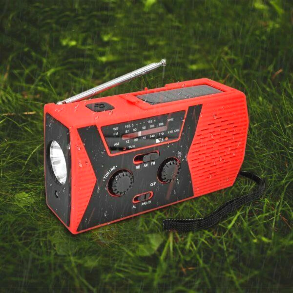 Solar Powered Emergency Hand Crank Weather Alert Radio 2000mAh