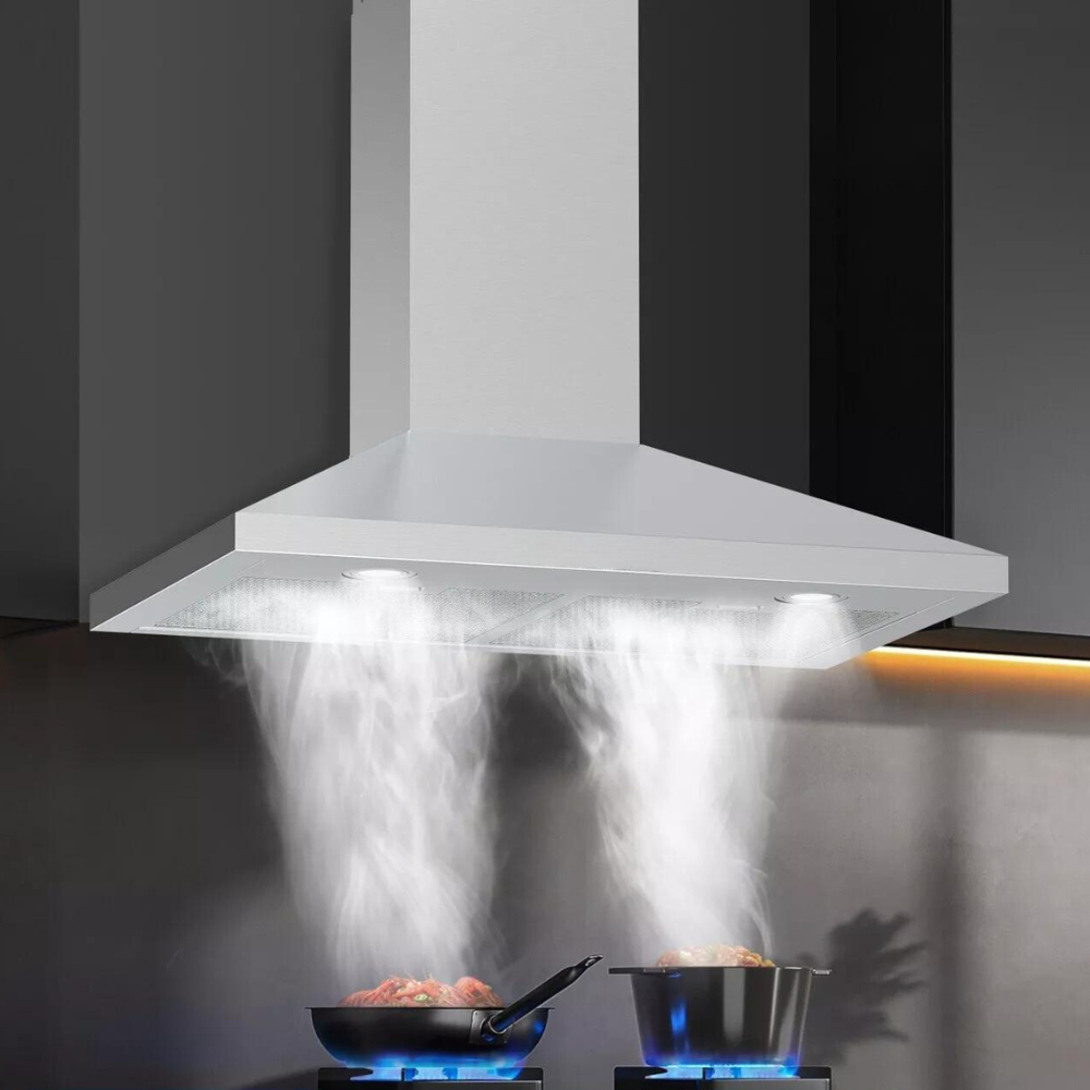 30" Range Hood Wall Mounted Stainless Steel Exhaust Vent