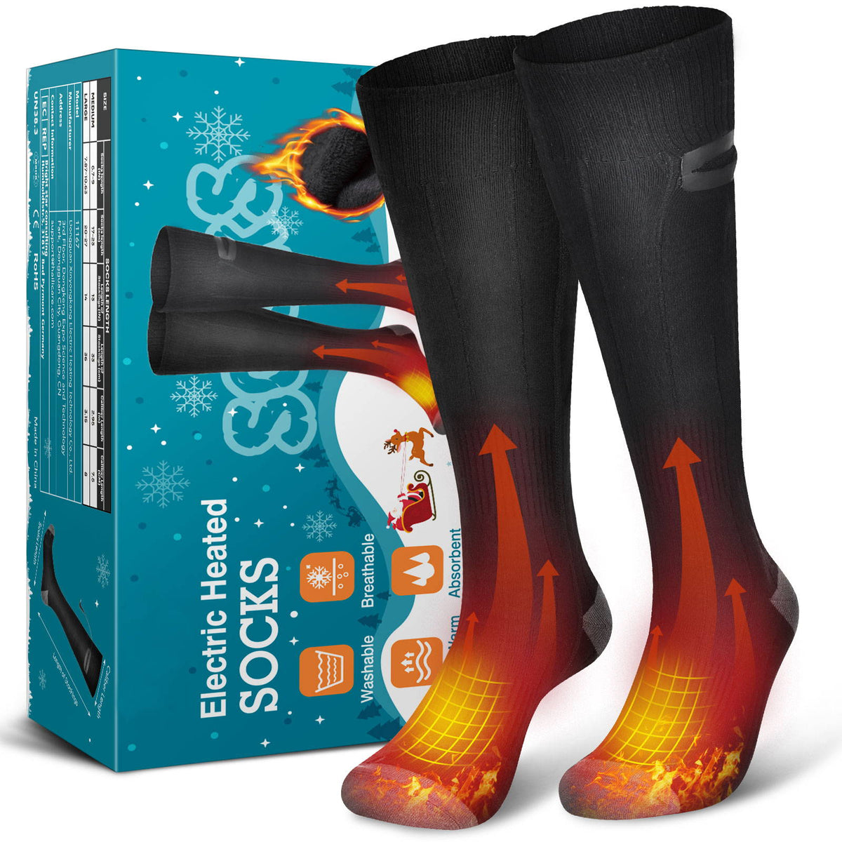 Rechargeable Electric Heated Socks