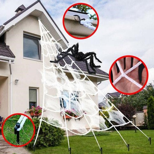 Spider Web Yard Decor Halloween Decorations