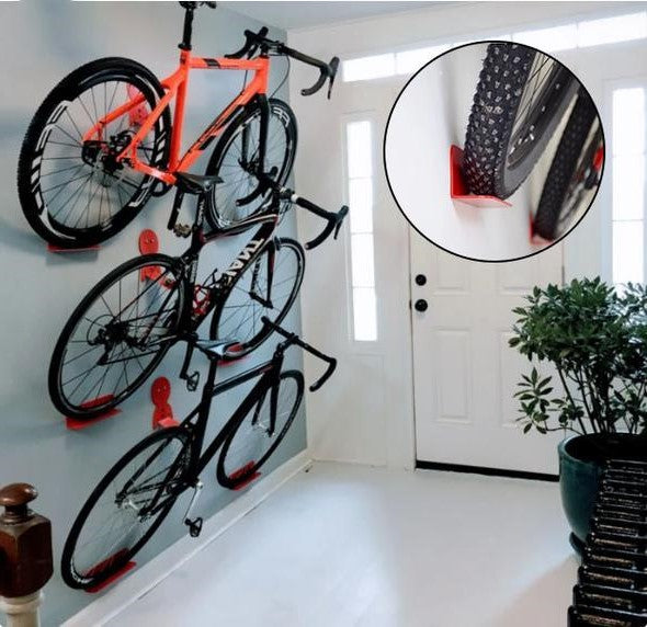 Bicycle Rack Wall Metal Hook Bicycle Mountain Bike Wall Bracket Wall Rack