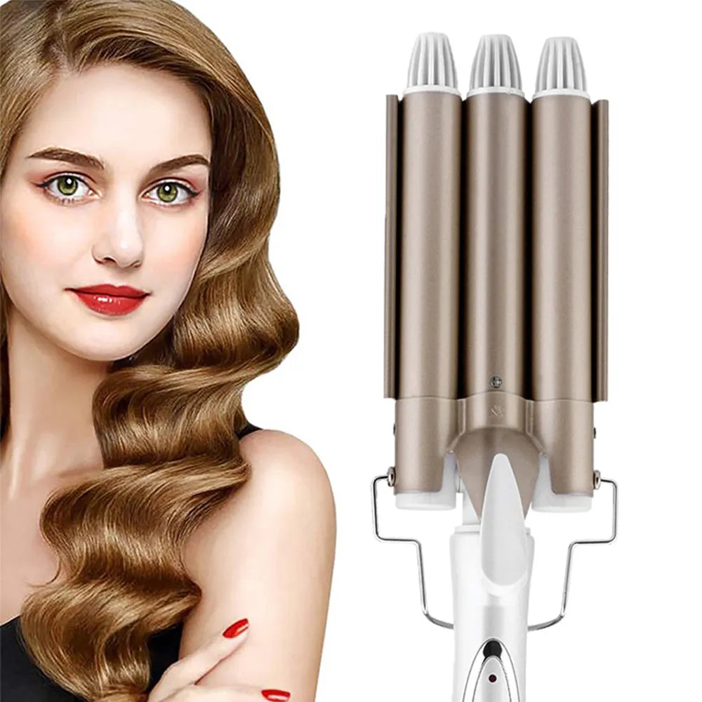 Prime Beauty Triple Barrel Hair Waver Curler Iron Wand