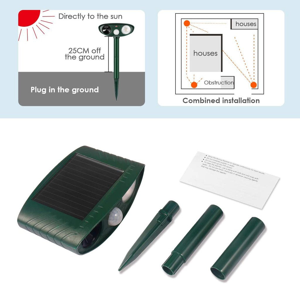 Ultrasonic Deer Repeller - Solar Powered