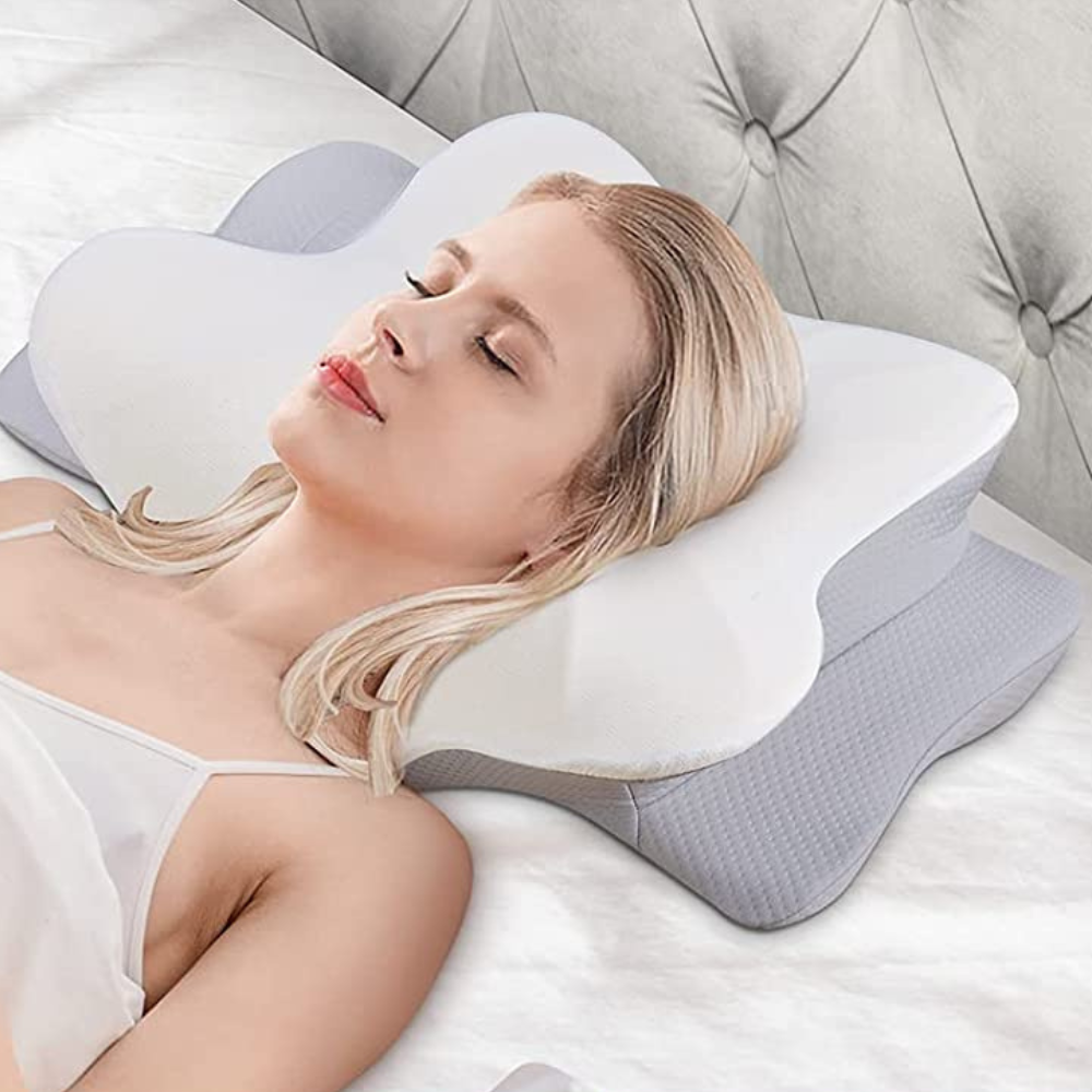 Ultra Ergonomic Breathable Memory Foam Neck Support Sleeping Pillow