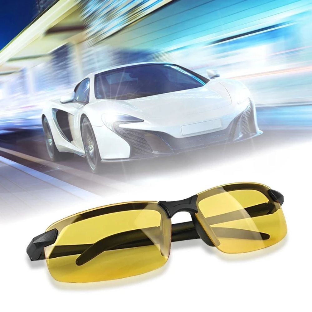 Sleek Unisex Night Time Driving Glasses for Road Safety