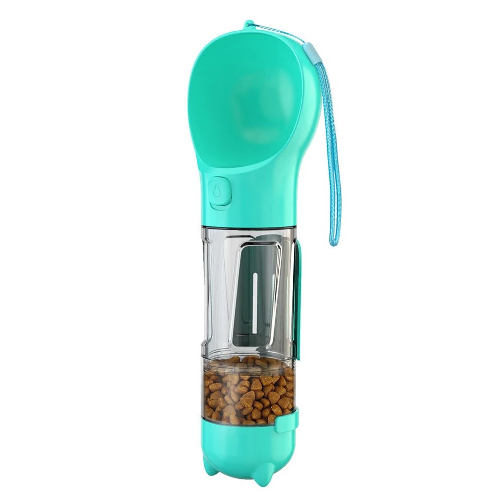 3-in-1 Portable Dog Water Bottle – Hydration, Snacks, and Clean-Up On the Go