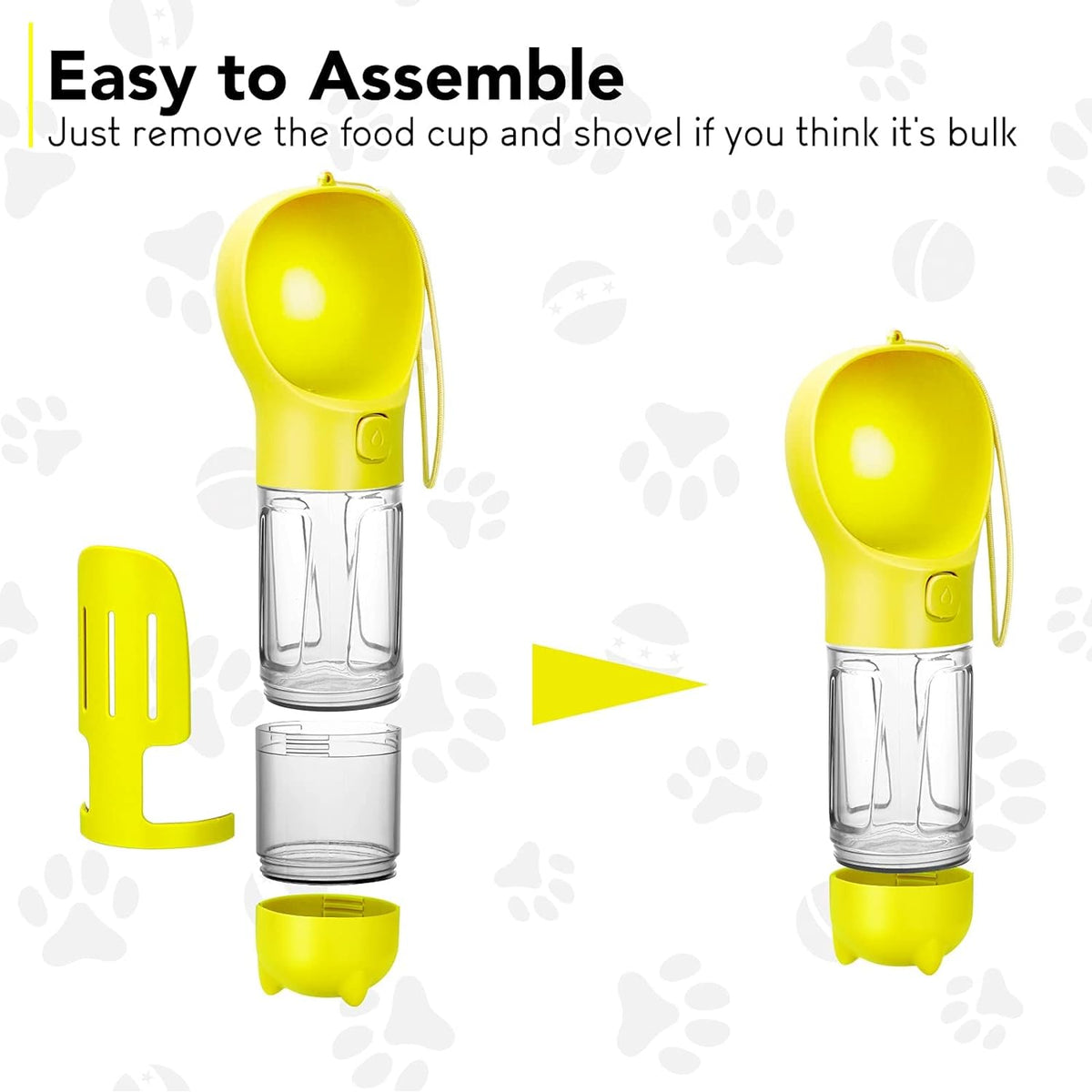 3-in-1 Portable Dog Water Bottle – Hydration, Snacks, and Clean-Up On the Go