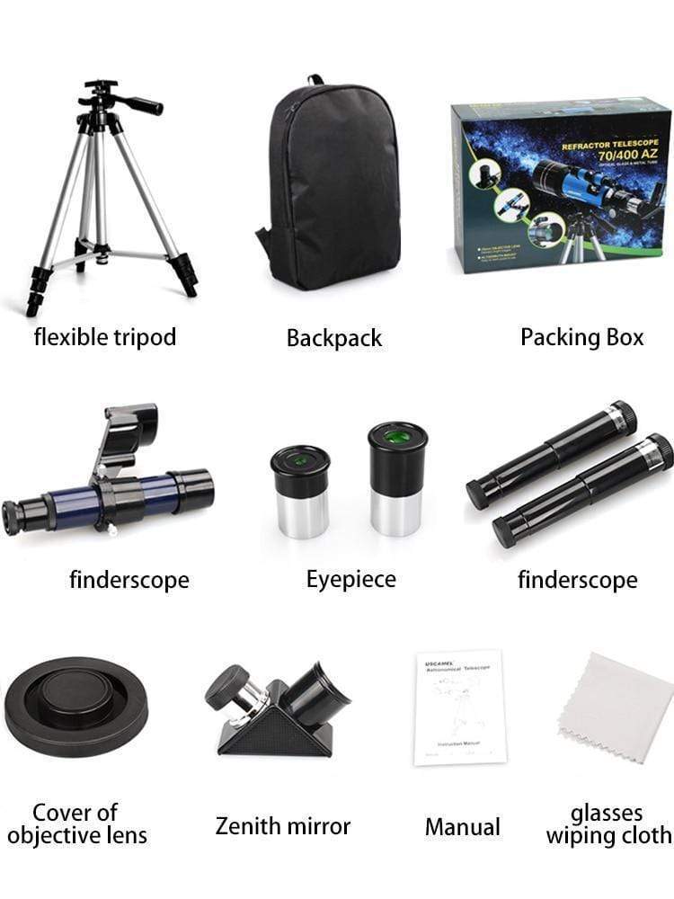 Space Telescope Pro for Beginners Equipped with 150X magnification and 3X Barlow lens Blue