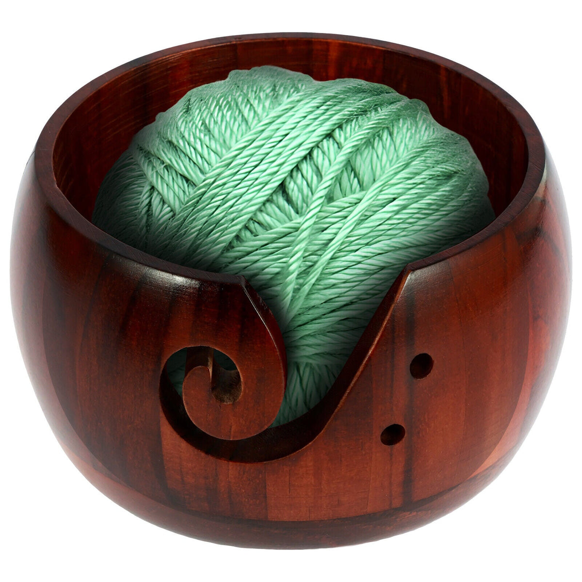 Wooden Crafting Crochet Yarn Bowl