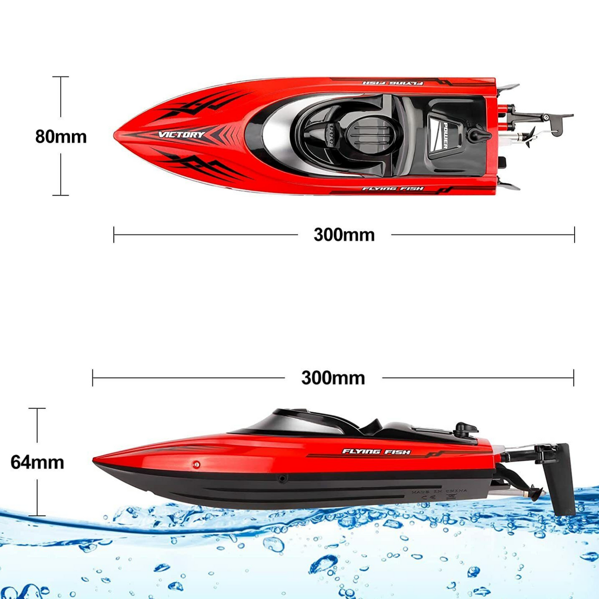 Ultra Fast Brushless Waterproof Remote Control Speed Racing Jet Boat