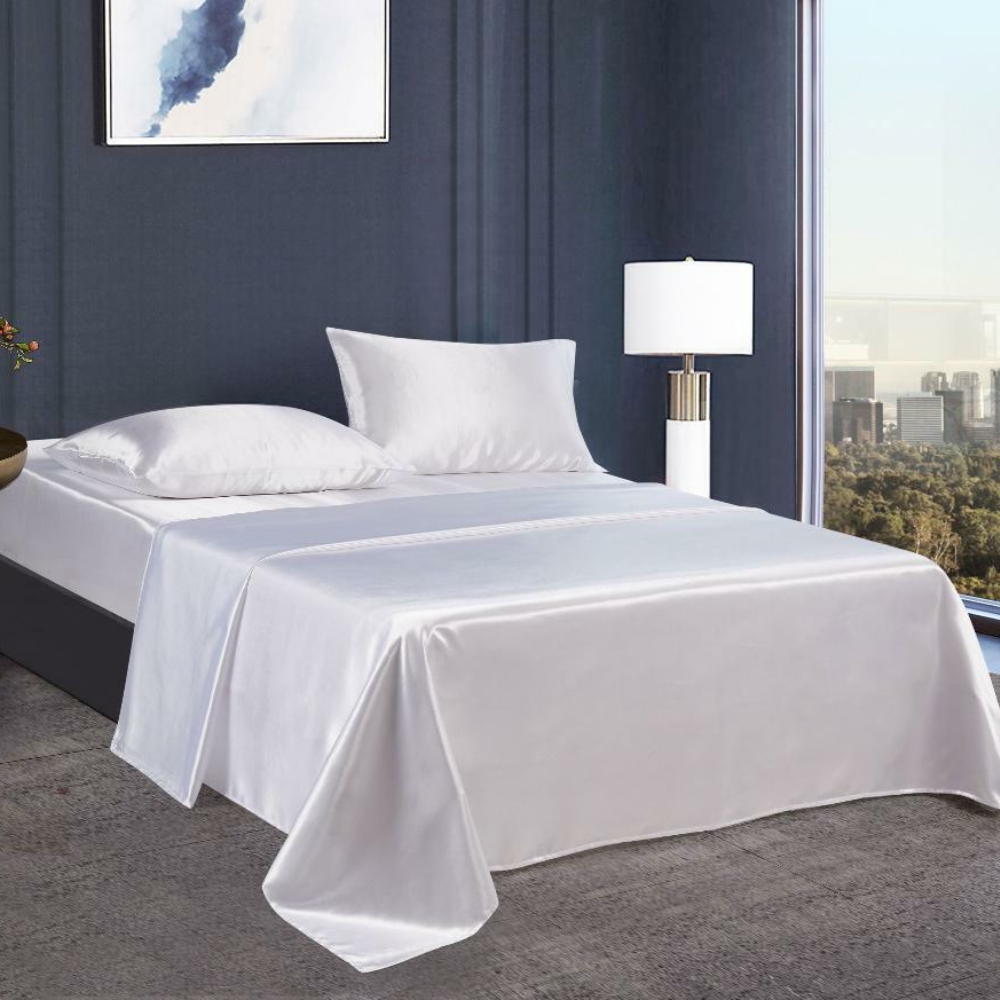 Premium Silky Feel Cooling Luxury Satin Bed Sheets Set