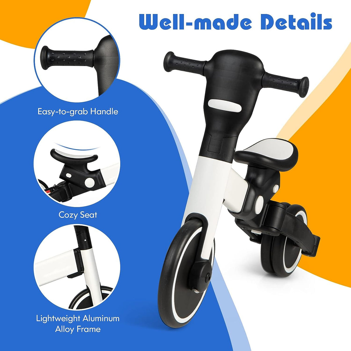 4-in-1 Toddler Tricycle Bike