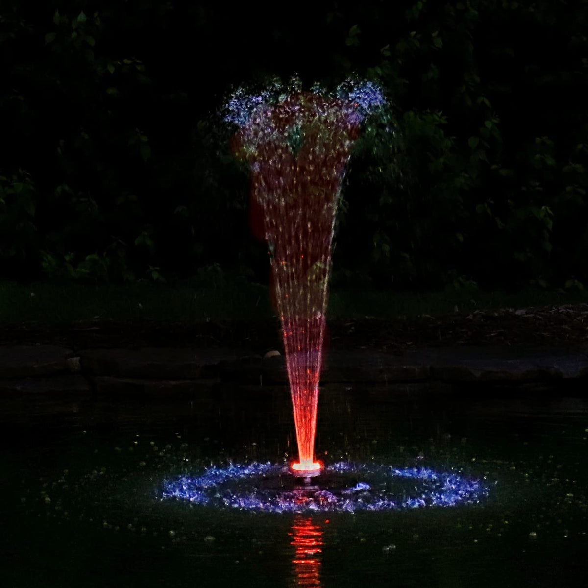 Solar Powered RBG Light Up Pond Floating Water Fountain