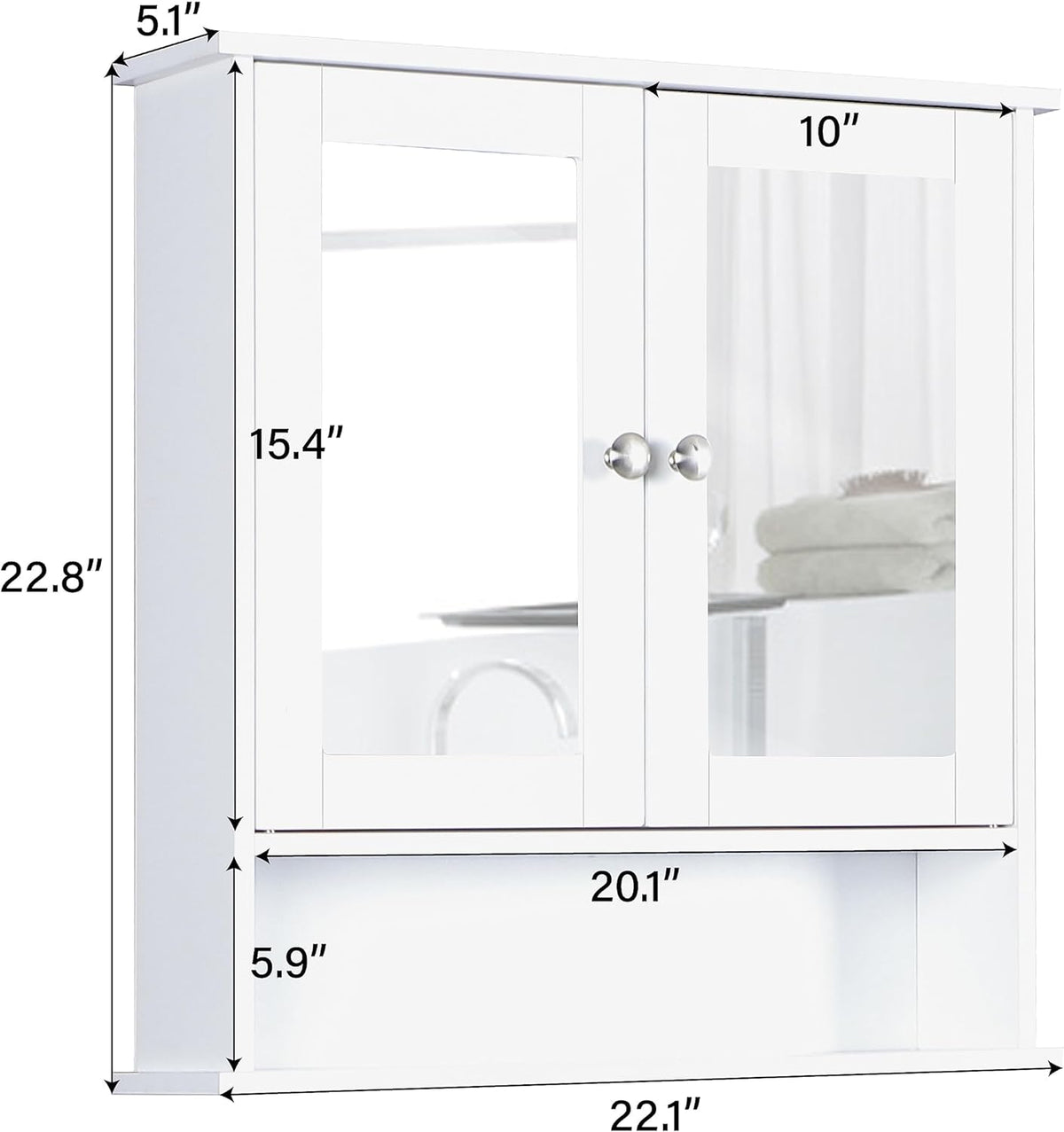 Wall Mounted Bathroom Cabinet With Mirror