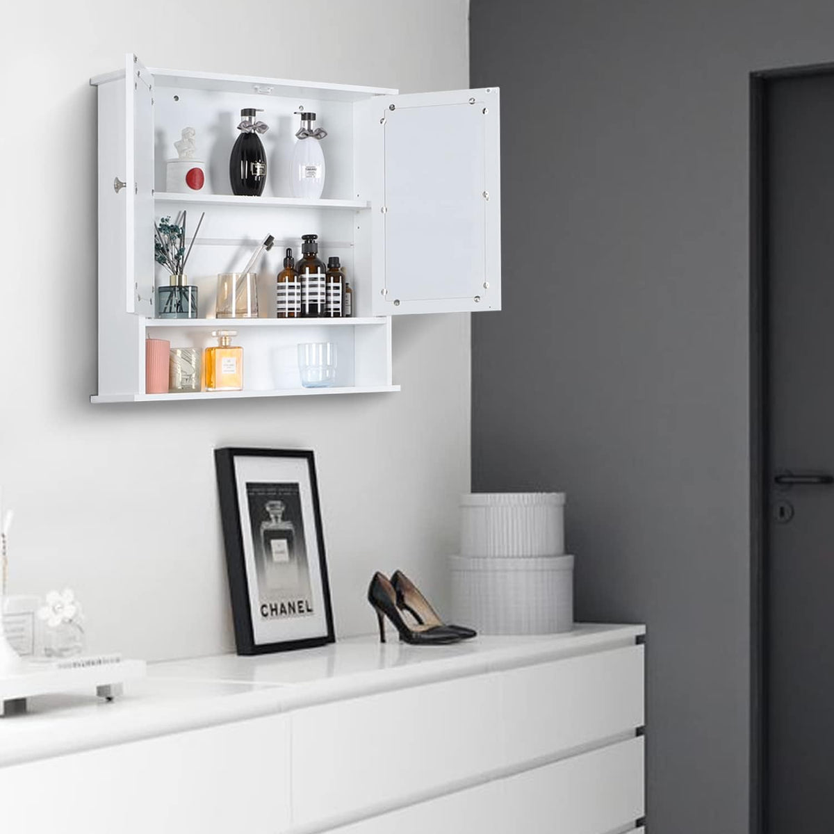 Wall Mounted Bathroom Cabinet With Mirror