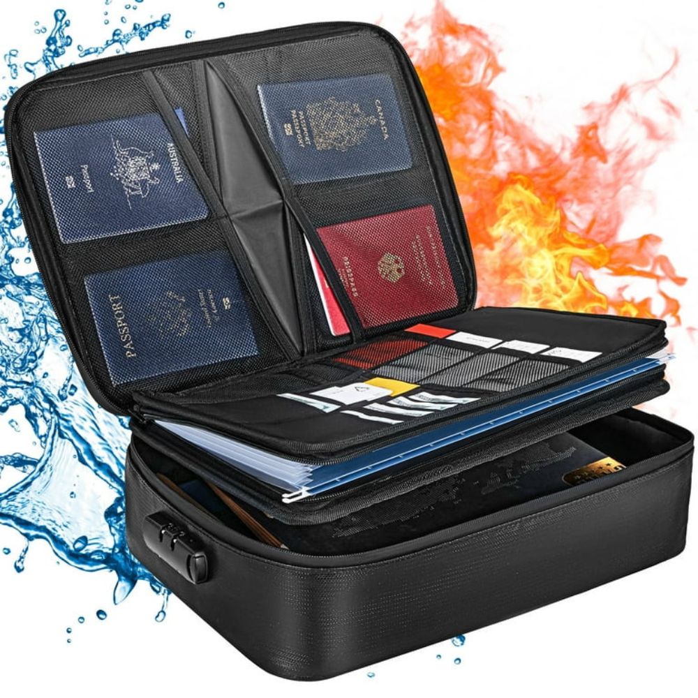 Waterproof Fireproof Document Cash Safe Bag