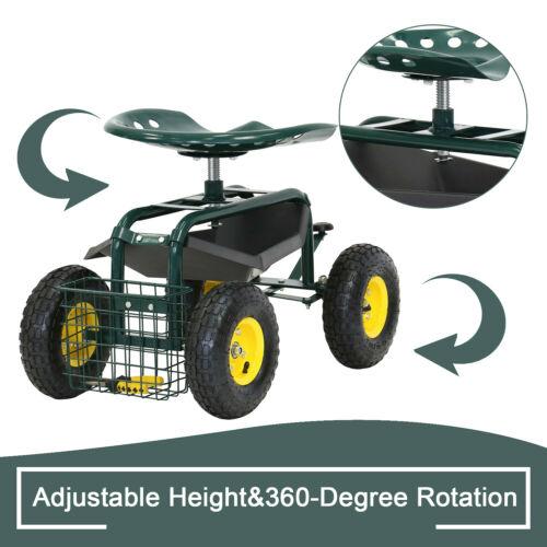 Rolling Premium Garden Cart Seat