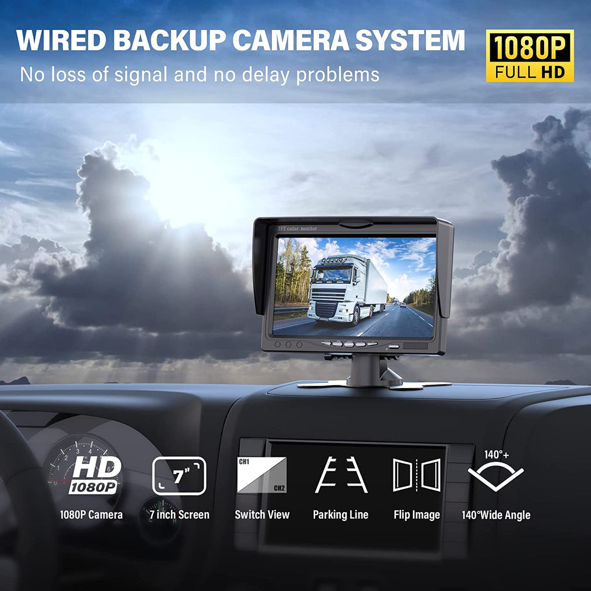 Backup Reverse Camera for Truck and Trailer