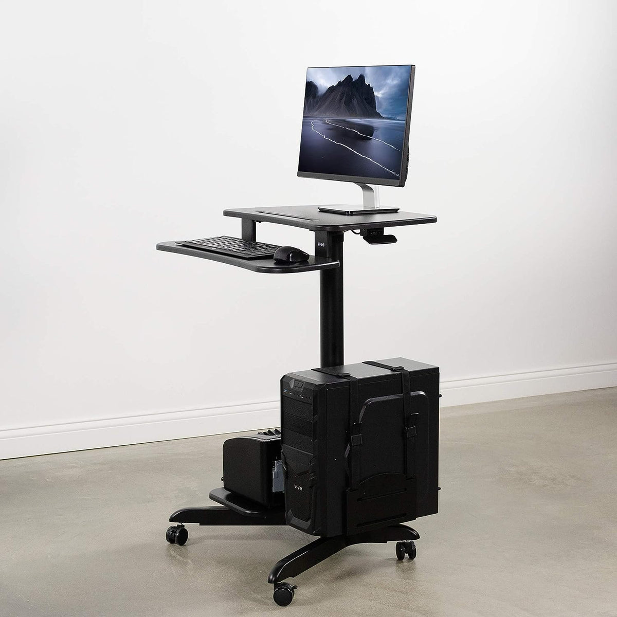 Rolling Mobile Computer Workstation Desk Cart