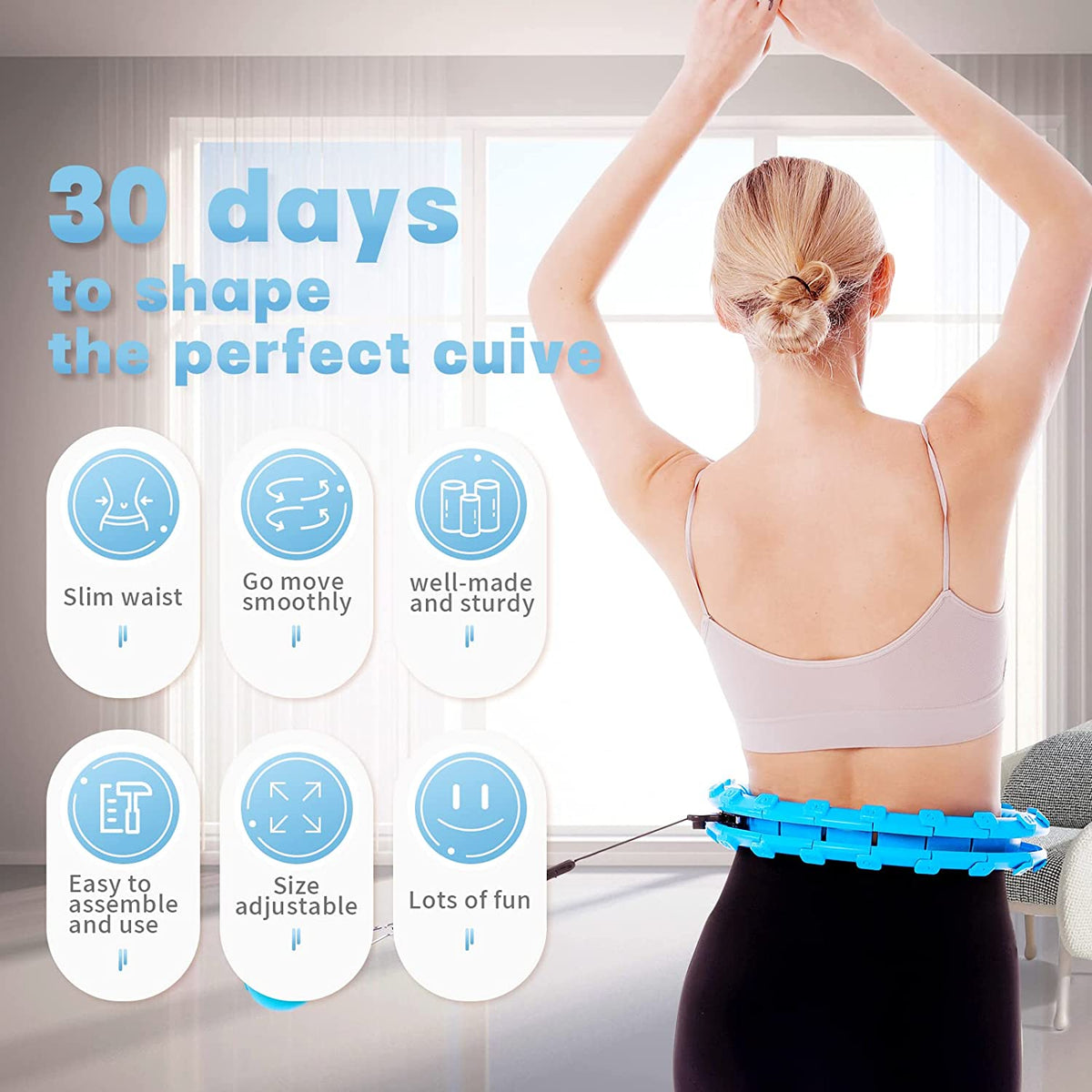 Weighted Smart Magnetic Hula Hoop For Weight Loss