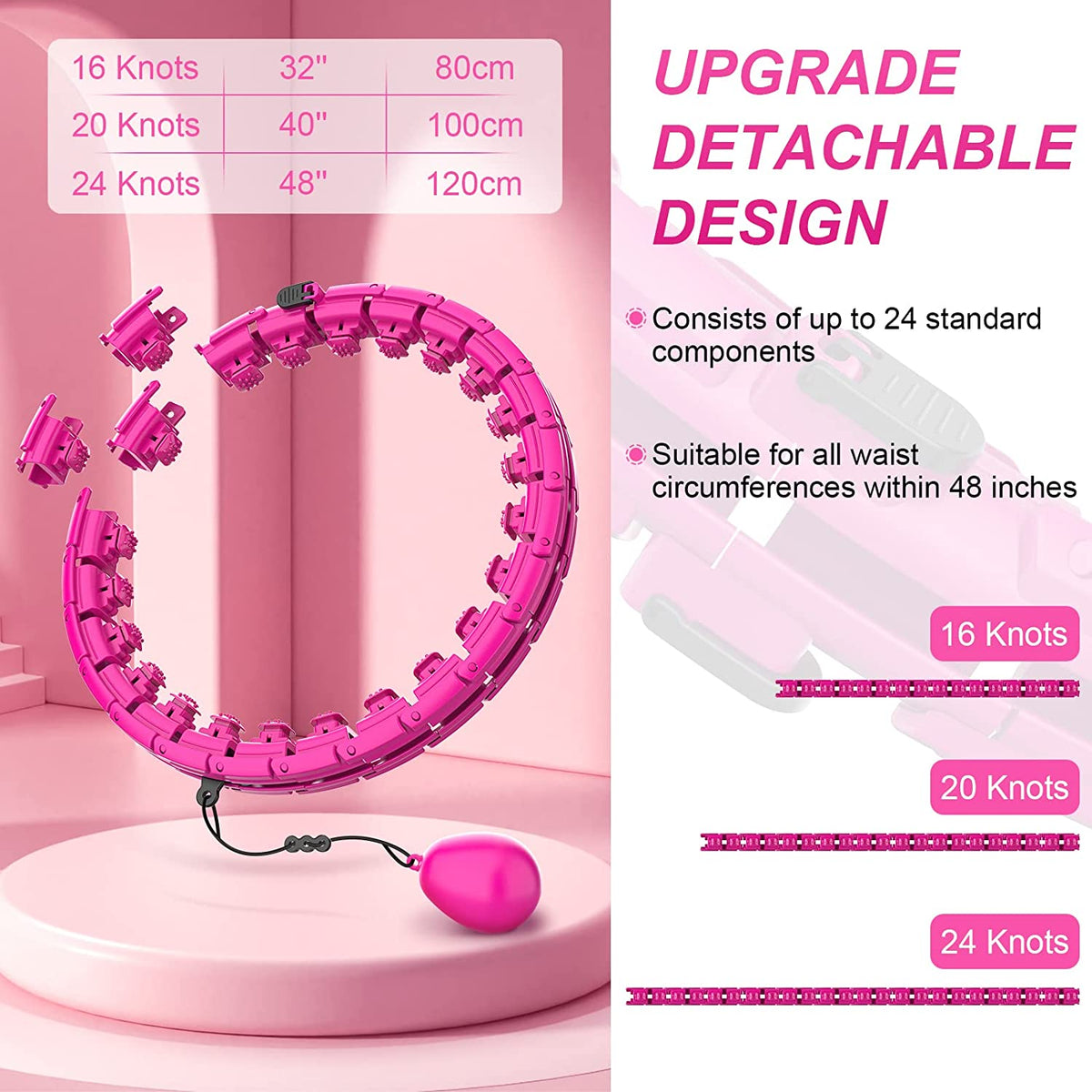 Weighted Smart Magnetic Hula Hoop For Weight Loss