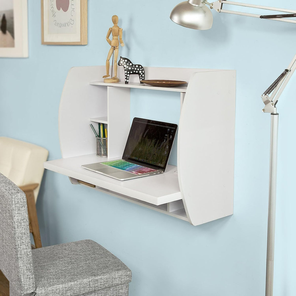 Wall-Mounted Floating Desk