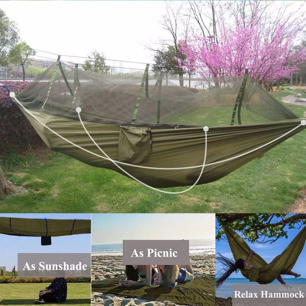 All-In-One Double Person Lightweight Backpacking Camping Hammock Tent With Mosquito Net