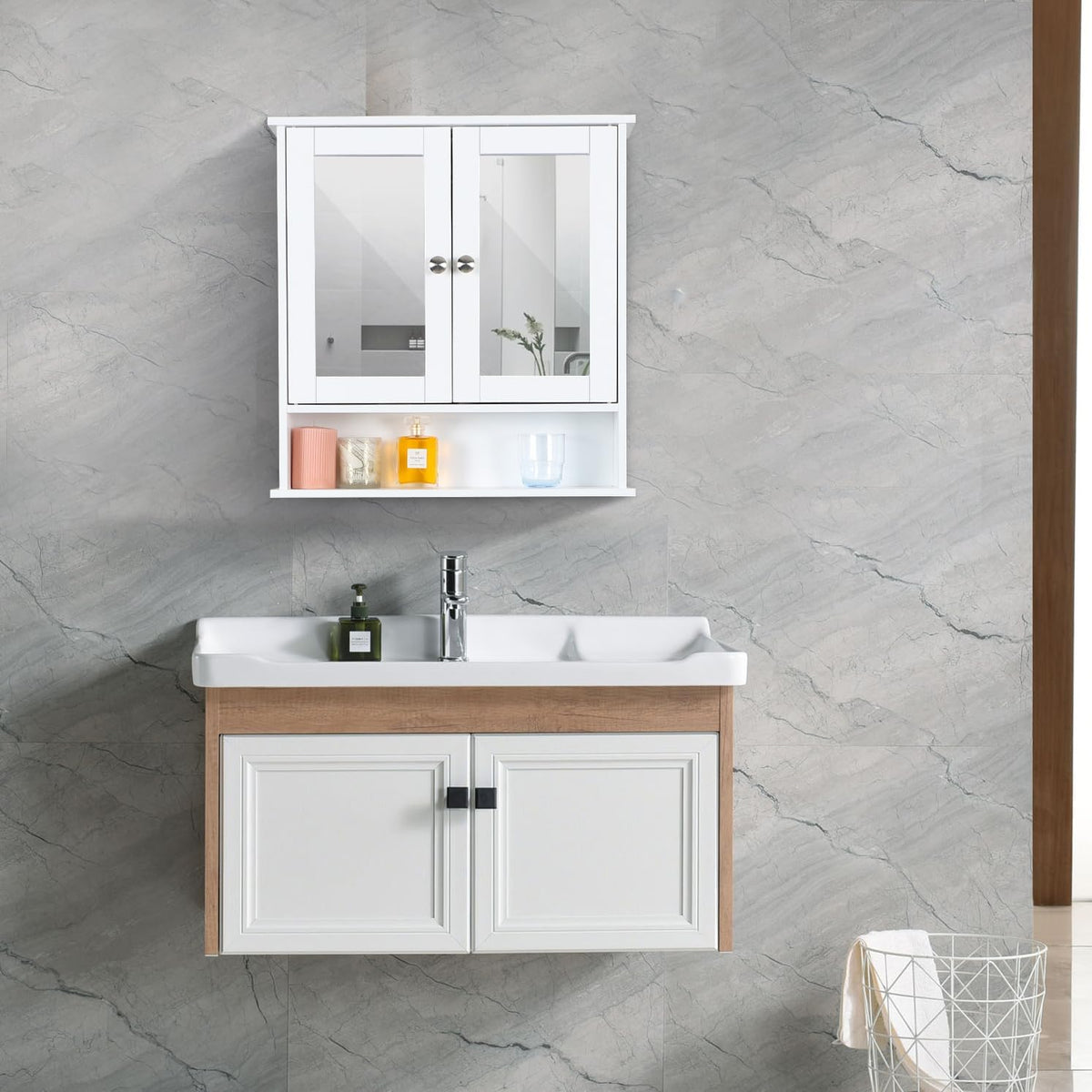 Wall Mounted Bathroom Cabinet With Mirror