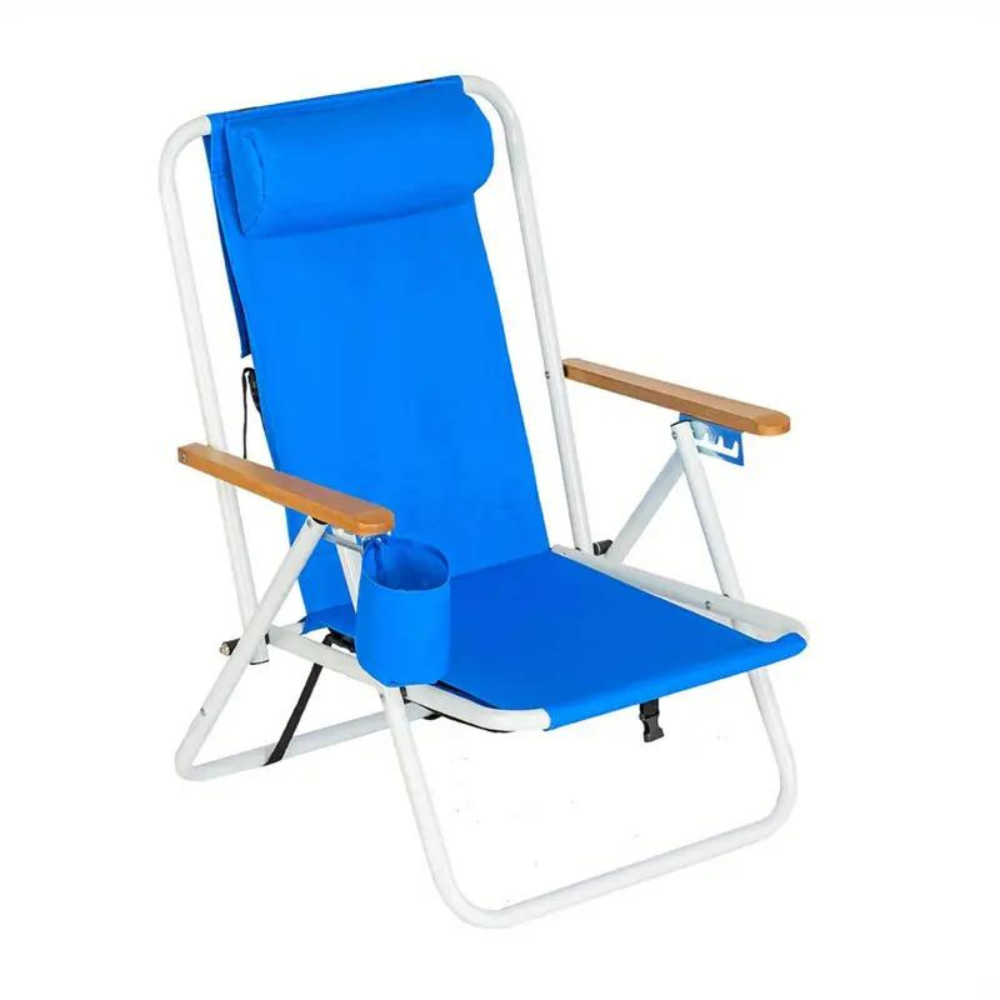 Deluxe Lightweight Foldable Reclining Portable Beach Lounge Chair