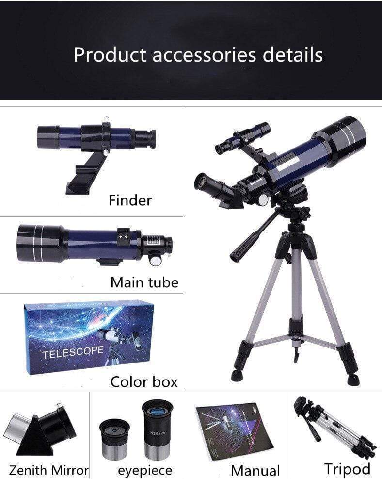 Space Telescope Pro for Beginners Equipped with 150X magnification and 3X Barlow lens Blue