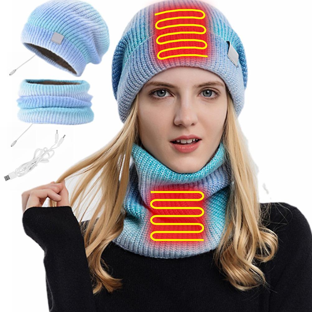 2-in-1 USB Heated Hat and Scarf Winter Set