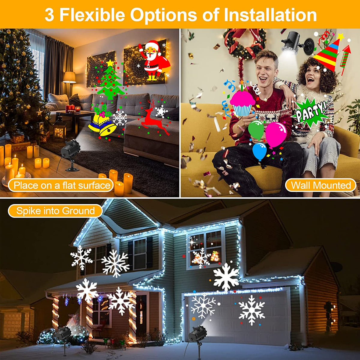 Christmas And Halloween Wonderland Special Effects Light Laser Holiday Projector ForIndoor And Outdoor