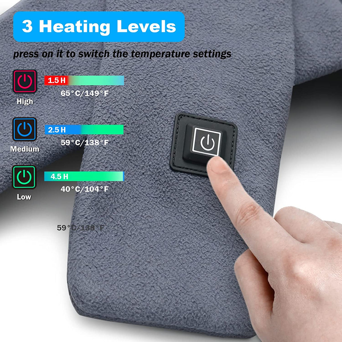 Smart Self Heating Usb Rechargeable Heated Neck Warming Scarf