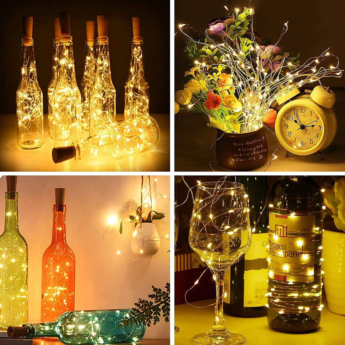 10-Pack Wine Bottle Fairy Led String Lights With Cork