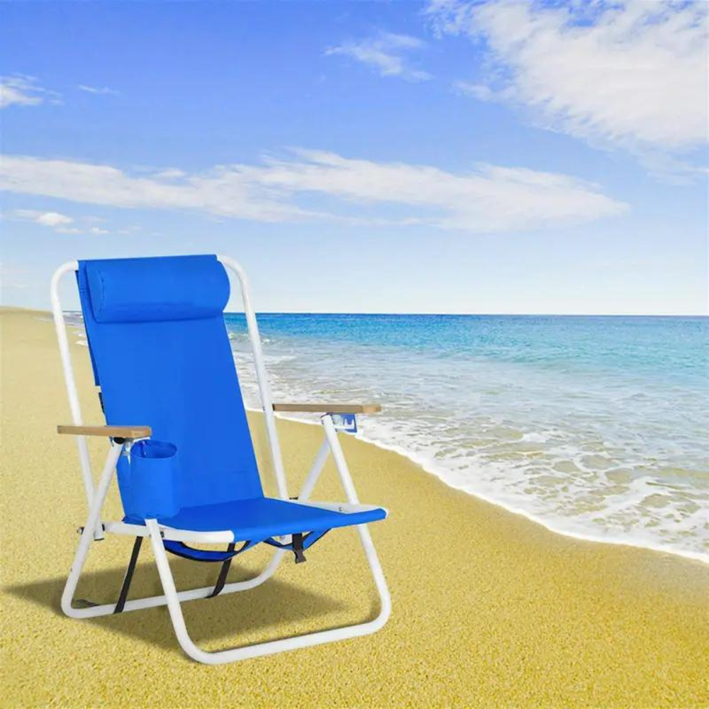 Deluxe Lightweight Foldable Reclining Portable Beach Lounge Chair