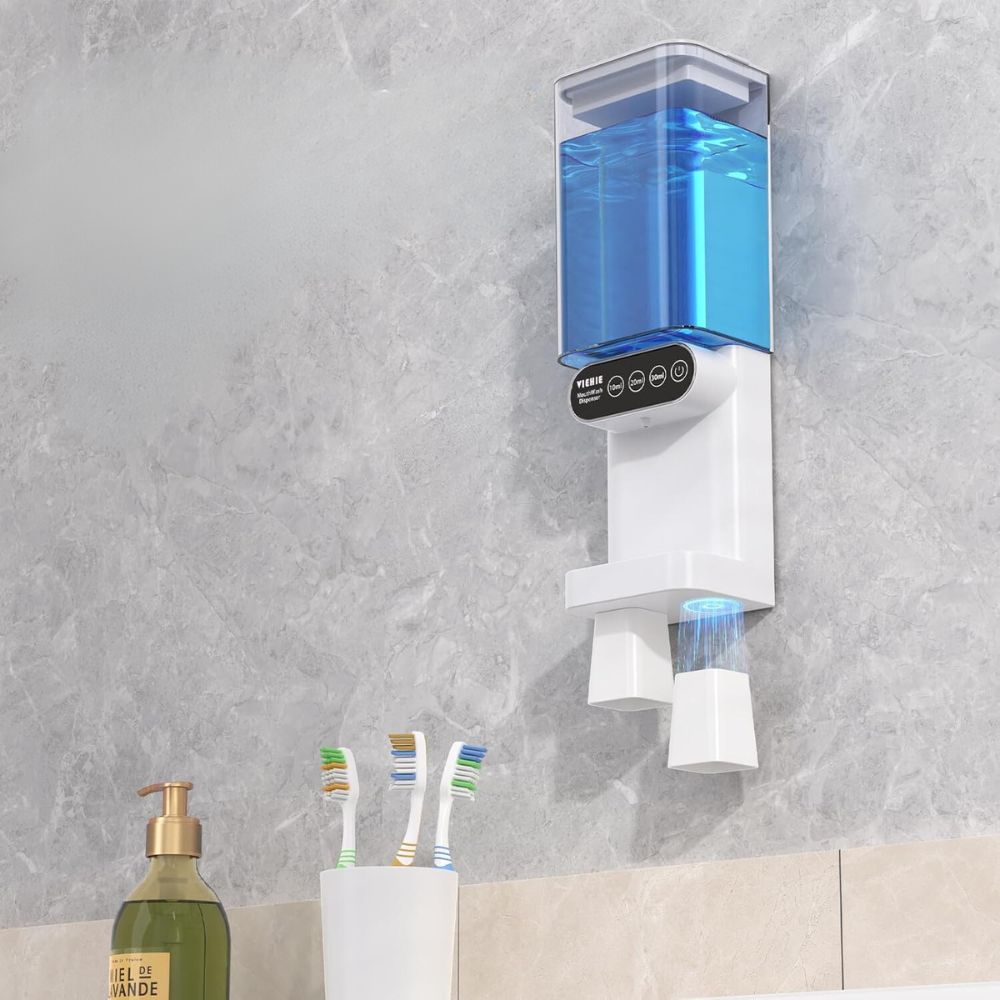 Wall Mounted Manual Mouthwash Rinse Dispenser