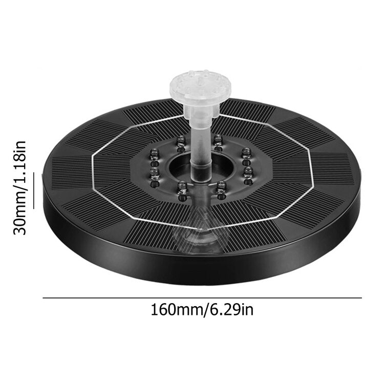 3.5W Solar Fountain Pump with 6 Fountain Water Styles And LED Lights