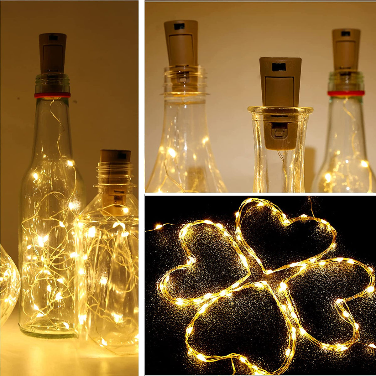 10-Pack Wine Bottle Fairy Led String Lights With Cork