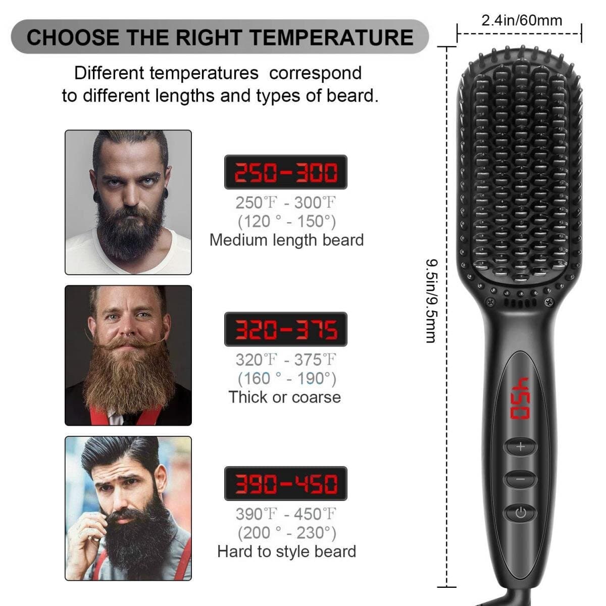 2-in-1 Hair and Beard Straightener Comb – Achieve Sleek Styles Effortlessly