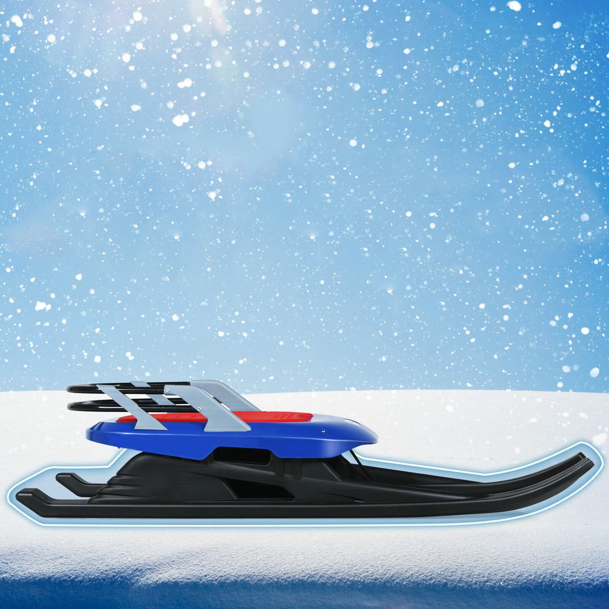 Premium Winter Kids Folding Plastic Pull Snow Slider Ice Sled