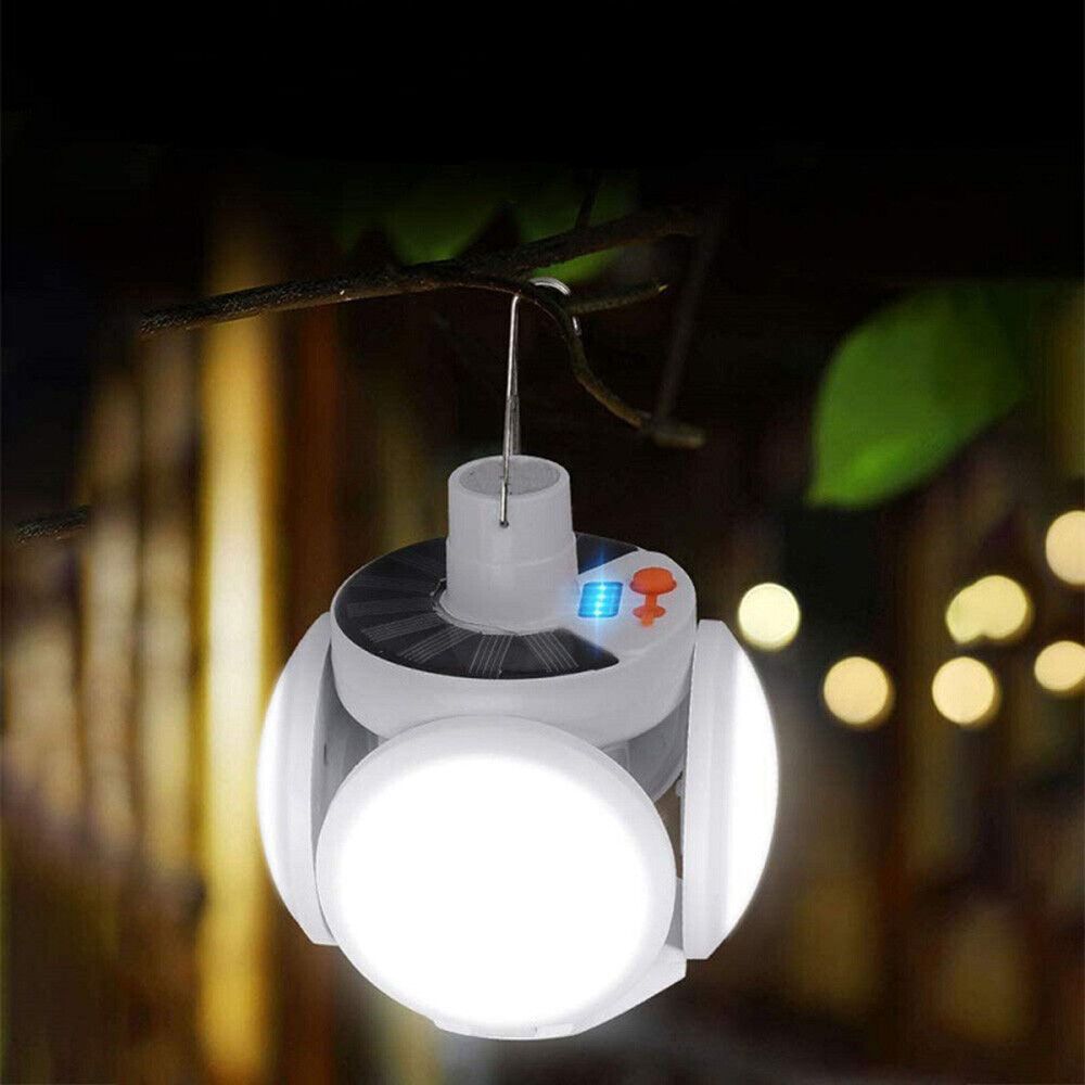 Solar Powered USB Rechargeable Outdoors LED Camping Tent Lantern Light