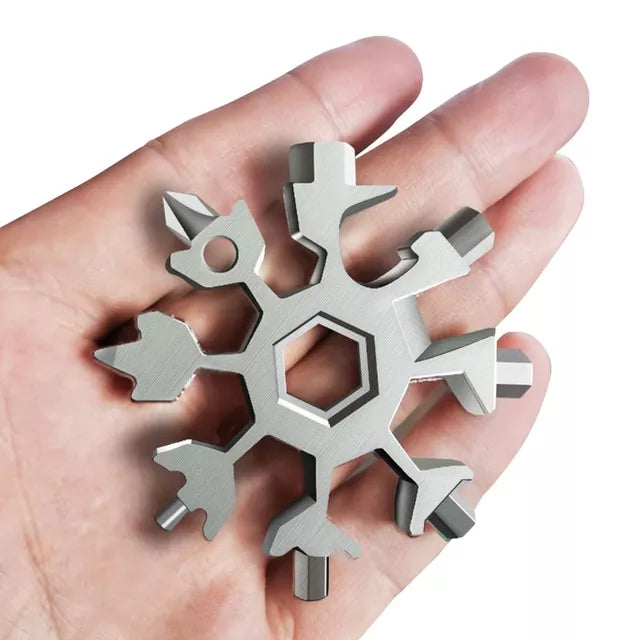 18 In 1 Snowflake Tactical Keychain Multi Tool