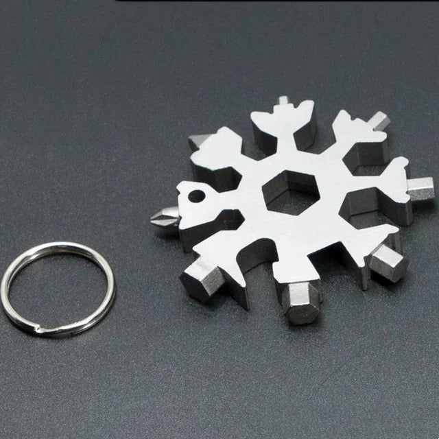 18 In 1 Snowflake Tactical Keychain Multi Tool