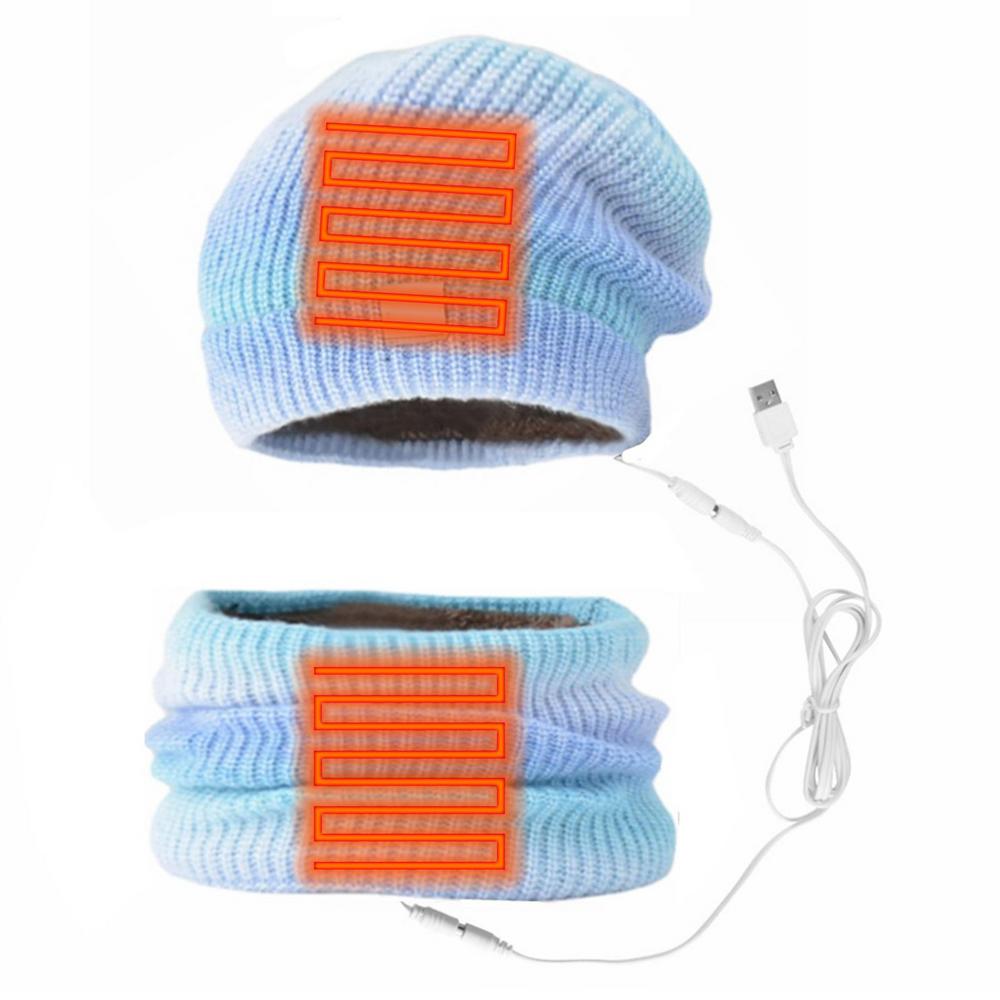 2-in-1 USB Heated Hat and Scarf Winter Set